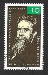 Stamps Germany -  753 - Wilhelm Röntgen (DDR)
