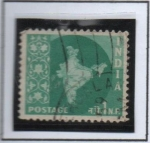 Stamps India -  Mapa d' l' India