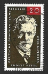 Stamps Germany -  754 - August Bebel (DDR)