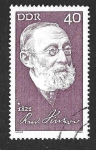 Stamps Germany -  1274A - CL Aniversario del Nacimiento de Rudolf Virchow (DDR)