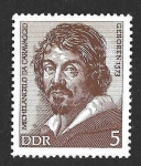 Stamps Germany -  1425 - Michelangelo da Caravaggio (DDR)