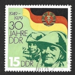 Stamps Germany -  2046 - XXX Aniversario de la Fundación de la RDA (DDR)