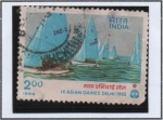 Stamps India -  Juegos deportivos asiaticos  Vela