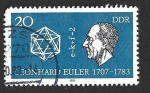 Stamps Germany -  2371 - II Centenario de la Muerte de Leonhard Euler (DDR)