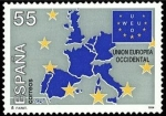 Stamps Spain -  ESPAÑA 1994 3324 Sello Nuevo Union Europea Logo y Mapa con 9 Estrellas Michel3181