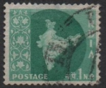 Stamps India -  Mapa d' l' India