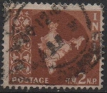 Stamps India -  Mapa d' l' India