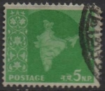 Stamps India -  Mapa d' l' India