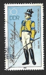 Stamps Germany -  2520 - Uniformes Antiguos de Correos (DDR)