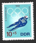 Stamps Germany -  B146 - X JJOO de Invierno. Grenoble (DDR)
