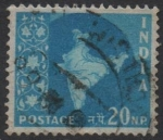 Stamps India -  Mapa d' l' India