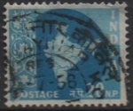 Stamps India -  Mapa d' l' India