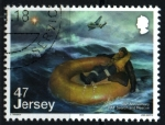 Stamps Jersey -  serie- 75 aniv. R.C. rescate alta mar