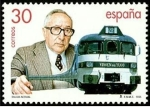 Stamps : Europe : Spain :  ESPAÑA 1995 3347 Sello Nuevo Tren Talgo Cent. Alejandro Goicoechea inventor Michel3205