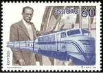 Stamps Spain -  ESPAÑA 1995 3348 Sello Nuevo Tren Talgo Cent. Alejandro Goicoechea inventor Michel3206