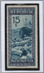 Stamps Indonesia -  Trabajadores portuarios