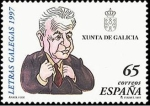 Sellos de Europa - Espa�a -  ESPAÑA 1997 3485 Sello Nuevo Dia de las Letras Gallegas Anxel Fole Caricatura de Siro Lopez Lorenzo