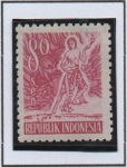 Stamps Indonesia -  Héroe Mitológico
