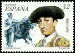 Stamps : Europe : Spain :  ESPAÑA 1997 3488 Sello Nuevo Personajes Populares Torero Manolete Michel3331