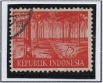 Stamps Indonesia -  Plantaciones d' Caucho