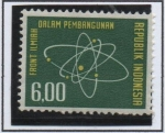 Stamps Indonesia -  Diagrama d' Atomo