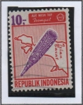 Sellos de Asia - Indonesia -  Trompeta,Nueva Guinea Occidental