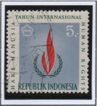 Stamps Indonesia -  Llama d' derechos Humanos