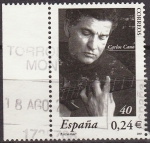 Stamps Spain -  ESPAÑA 2001 3841 Sello Personajes Carlos Cano Retrato del Cantautor usado