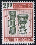 Stamps Indonesia -  Tambores, Nueva Guinea Occidental