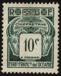 Stamps France -  Tasa. Etablissements français del 'Océanie.