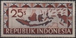 Sellos de Asia - Indonesia -  Mapas y barcos