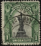 Stamps Peru -  Monumento al Coronel Franciso Bolognesi en Lima en la plaza que también lleva su nombre. Héroe de la