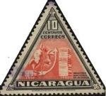 Stamps Nicaragua -  1936 - 1946 10 años de la Industria Nacional del Algodón.