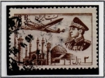 Stamps Iran -  Avion sobre Mezquita