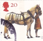 Stamps United Kingdom -  Coche de caballos y cochero