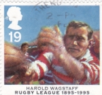 Stamps United Kingdom -  Rugby centenario 1895-1995