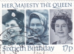 Sellos de Europa - Reino Unido -  Su majestad la reina en su sexagésimo cumpleaños