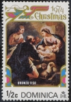 Stamps : America : Dominica :  Navidad 1974