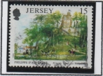 Stamps : Europe : Jersey :  Torre de la princesa. La Hougue Bie 