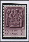 Stamps Democratic Republic of the Congo -  Tallas en Madera