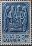 Stamps Democratic Republic of the Congo -  Tallas en Madera