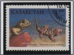 Stamps : Asia : Kazakhstan :  Restiles: Teratoscincus scincus