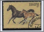 Stamps : Asia : Kyrgyzstan :  Caballos