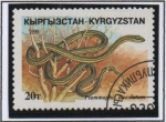 Stamps : Asia : Kazakhstan :  Restiles: Psammophis Lineolatum