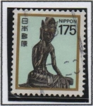 Stamps Japan -  Miroku Bosatsu, templo Horyu