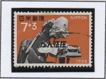 Sellos de Asia - Japn -  Tratamiento d' Cobalt Uni