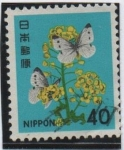 Stamps Japan -  Colza y plérides de la col