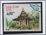Stamps Laos -  Pagodas; Dong Mieng