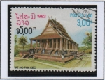 Stamps : Asia : Laos :  Pagodas; Dong Mieng