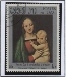 Stamps Laos -  Pinturas; Virjen